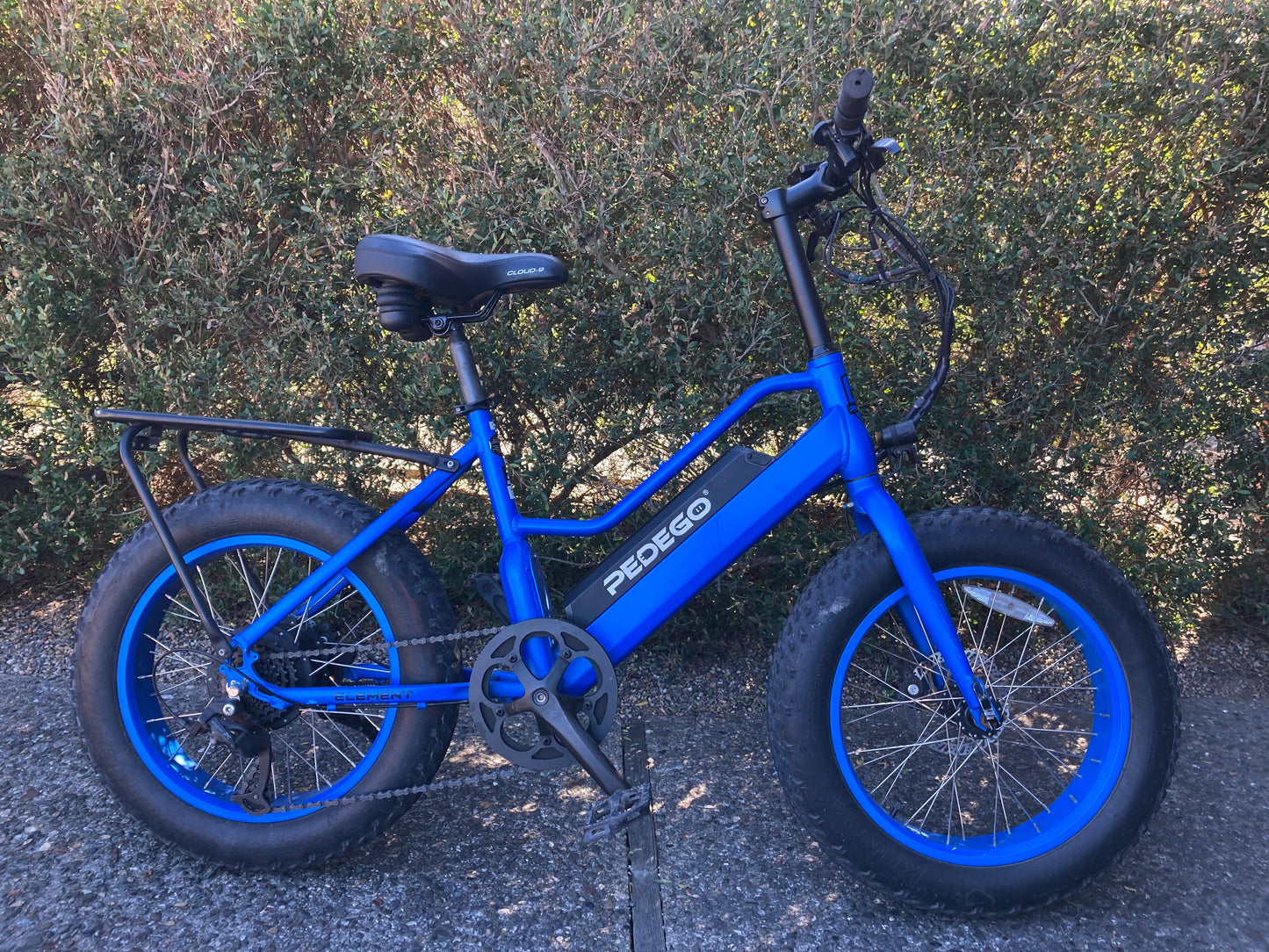 Element V1, Blue #1731, 500w 10.4Ah, Rack, Lite, Fenders