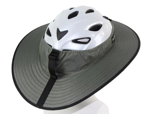 bike helmet with wide brim Da Brim Classic Gray – Big Sur Adventures