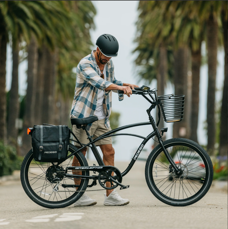 Pedego Interceptor eBike, 26" Classic Black – 52V 17.5Ah Battery (p749 Motor, Spoked Rims) -- Free Shipping