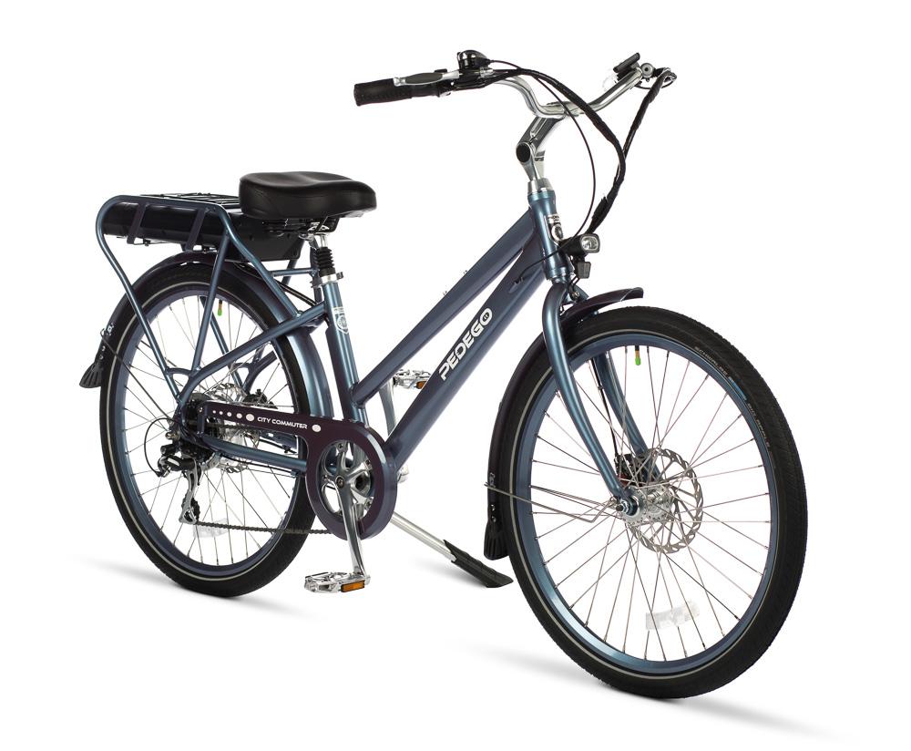 26" City Commuter Step Thru P749 - Steel Blue w/ Steel Blue Rims