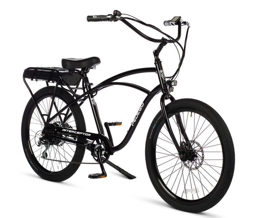 Pedego Interceptor eBike, 26" Classic Black – 52V 17.5Ah Battery (p749 Motor, Spoked Rims) -- Free Shipping